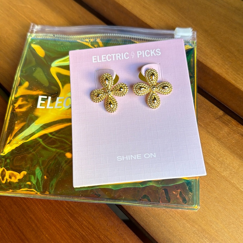 Electric Picks Gold ‘Siren’ Stud Earrings